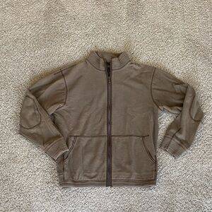 TOMMY BAHAMA Full-Zip Sweatshirt Jacket in Olive Brown